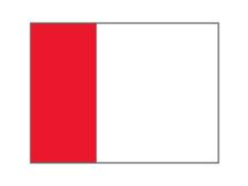 Two tone nylon flags WHITE&amp;lt;br&amp;gt;with red tube (set of 9 pcs)