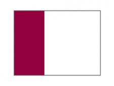 Two tone nylon flags WHITE&amp;lt;br&amp;gt;with maroon tube (set of 9 pcs)