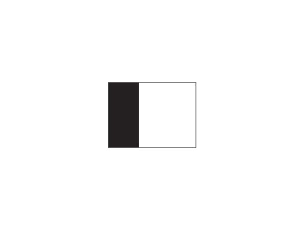 Two tone nylon flags WHITE<br>with black tube (set of 9 pcs)