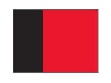 Two tone nylon flags RED&amp;lt;br&amp;gt;with black tube (set of 9 pcs)