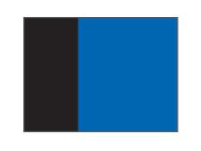 Two tone nylon flags BLUE&amp;lt;br&amp;gt;with black tube (set of 9 pcs)