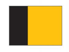 Two tone nylon flags YELLOW&amp;lt;br&amp;gt;with black tube (set of 9 pcs)