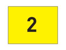 Venti-knit tube-lock flags No 1-9&amp;lt;br&amp;gt;Yellow/black (set of 9)