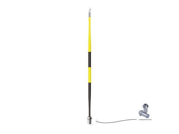 Tournament flagstick 229 cm<br>yellow with black stripes