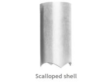 Replacement shell Ø 11 cm&amp;lt;br&amp;gt;scalloped shell sharpened inside