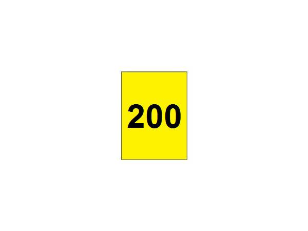 Range banner 200 vertical<br>Yellow/black 