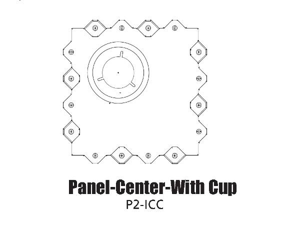 Tour Links panel interior<br>center with cup hole