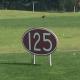 Impact distance sign 120 cm wide<br>horizontal including 2 numbers