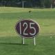 Impact distance sign 120 cm wide<br>horizontal including 3 numbers